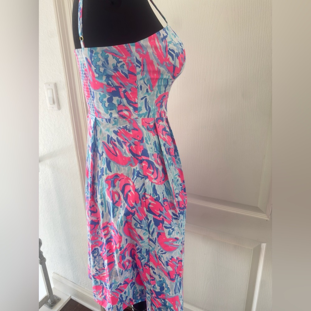LILLY PULITZER EASTON DRESS COSMIC CORAL "CRACKED UP"  Size 00 - Picture 7 of 16